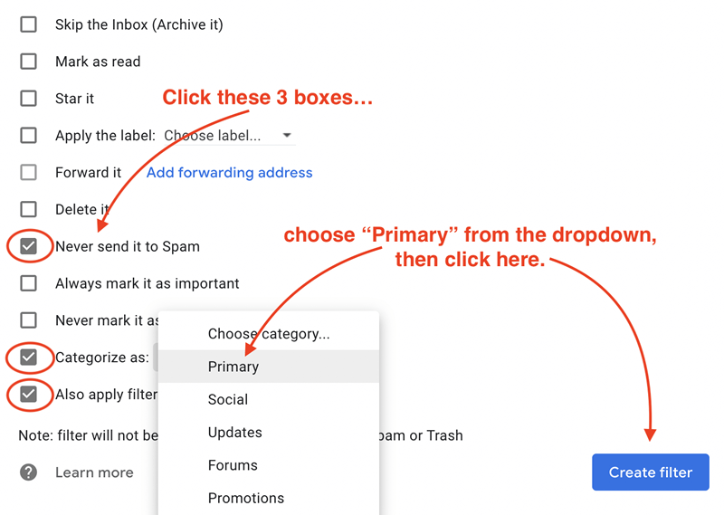 Whitelisting instructions